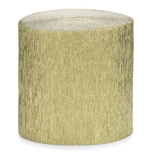 Gold Crepe Paper Streamers (4 Pack)