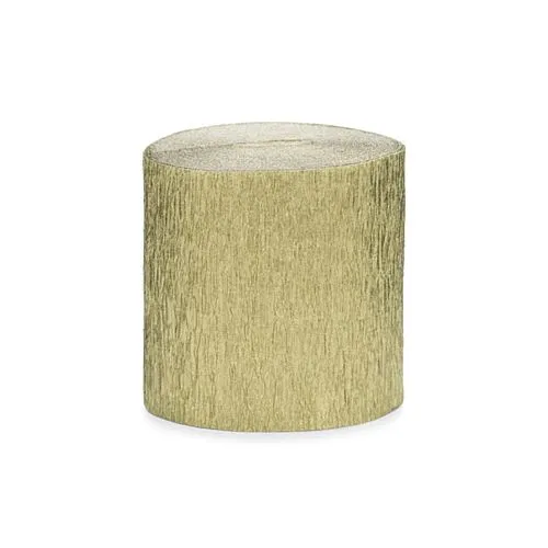 Gold Crepe Streamers - 10m - Pack of 4
