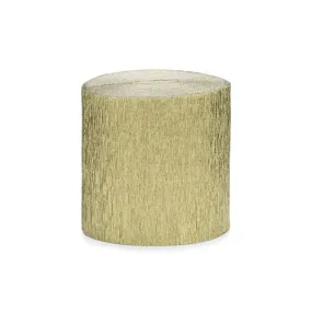 Gold Crepe Streamers - 10m - Pack of 4
