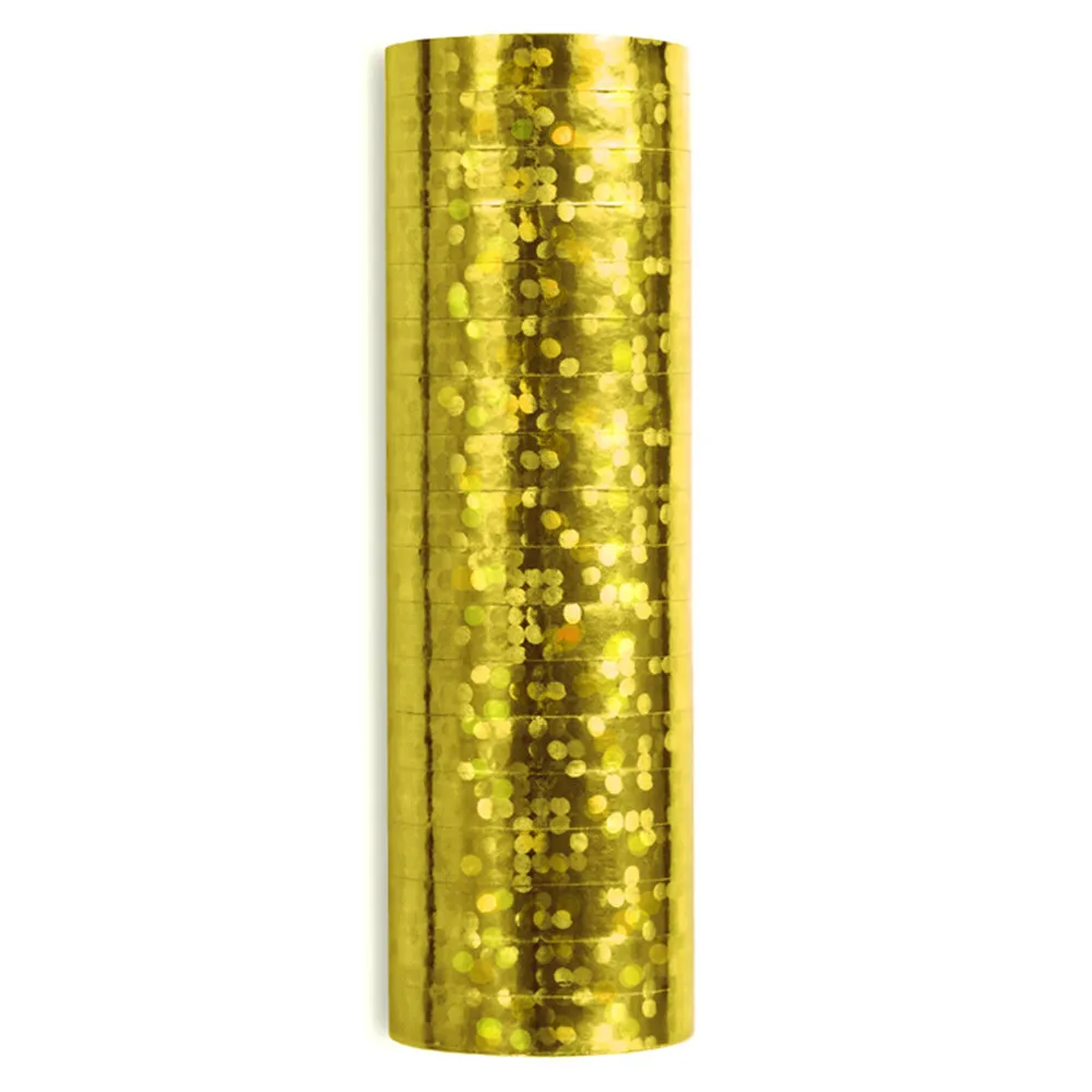 Gold Holographic Streamers - 3.8m - Pack of 18