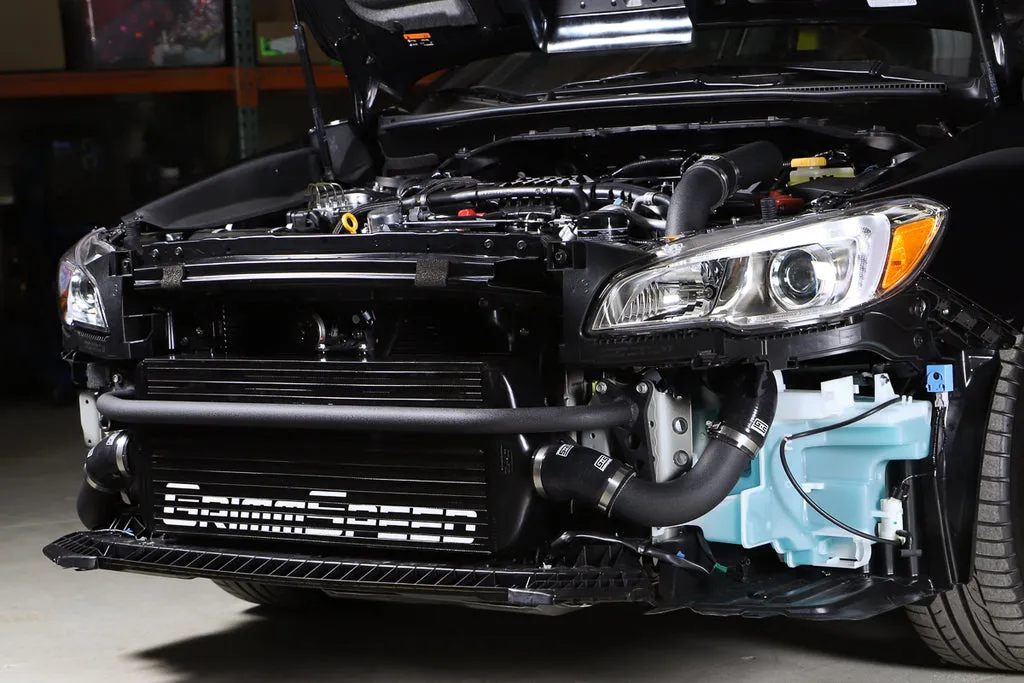 Grimmspeed Front Mount Intercooler Kit BLACK Coated [Inc. Black Piping] - Subaru 15-21 WRX - 090256