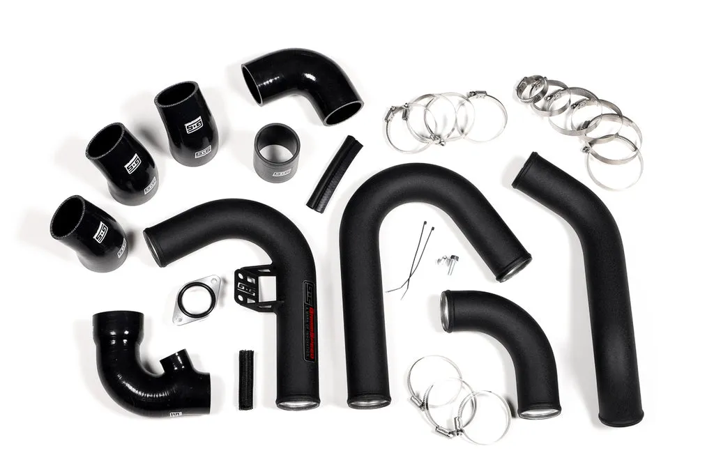 Grimmspeed Front Mount Intercooler Kit BLACK Coated [Inc. Black Piping] - Subaru 15-21 WRX - 090256