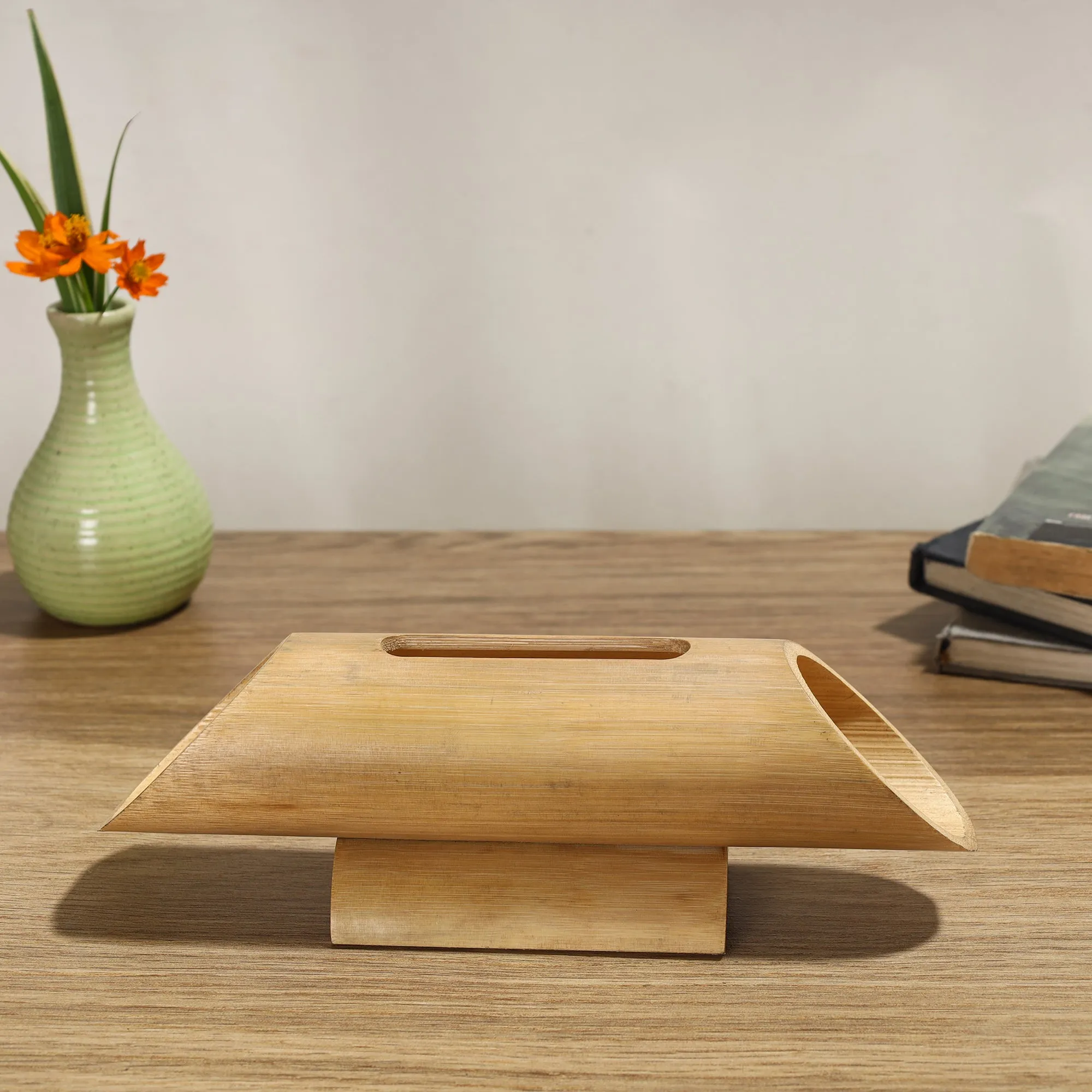 Hand Carved Natural Bamboo Wood Phone Audio Amplifier Speaker 03