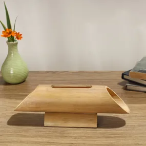 Hand Carved Natural Bamboo Wood Phone Audio Amplifier Speaker 03