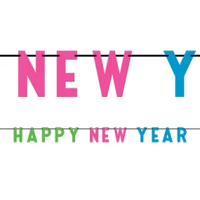 Happy New Year Neon Letter Banner - 2.74m
