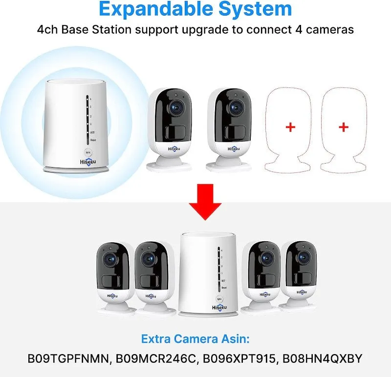 Hiseeu Wireless Outdoor Security Camera System 3MP
