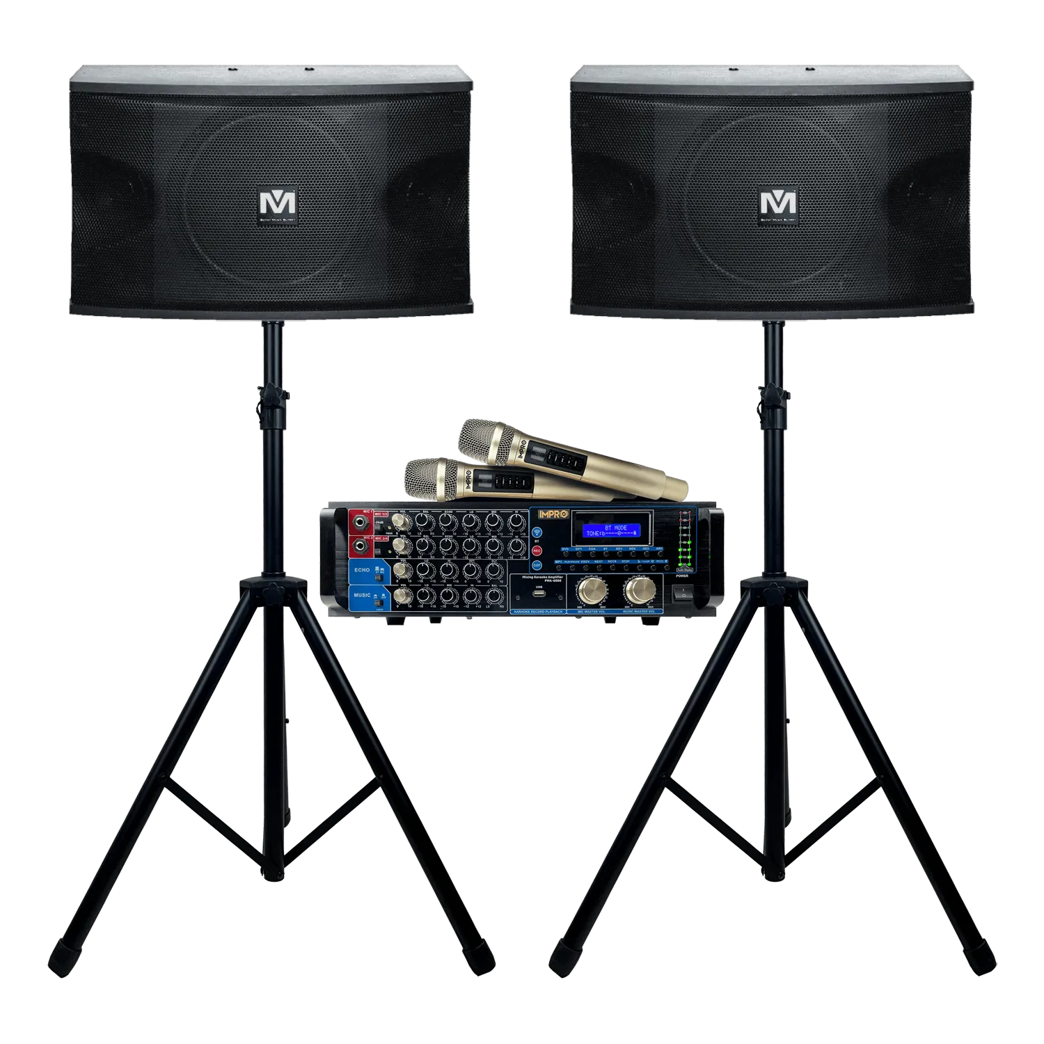 Holiday Encore Bundle 3: Mixing Amplifier, Speakers, Microphones, and Accessories (4 items)
