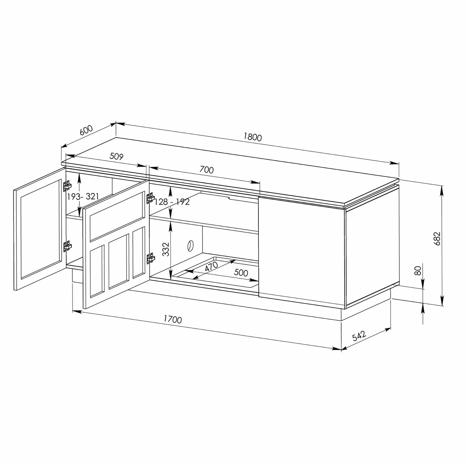 HOLLYWOOD1800DO Entertainment Unit by Tauris™