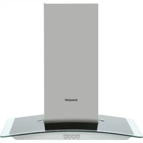 HOTPOINT PHGC64FLMX 60cm Cooker Hood With Curved Glass Canopy - Stainless Steel