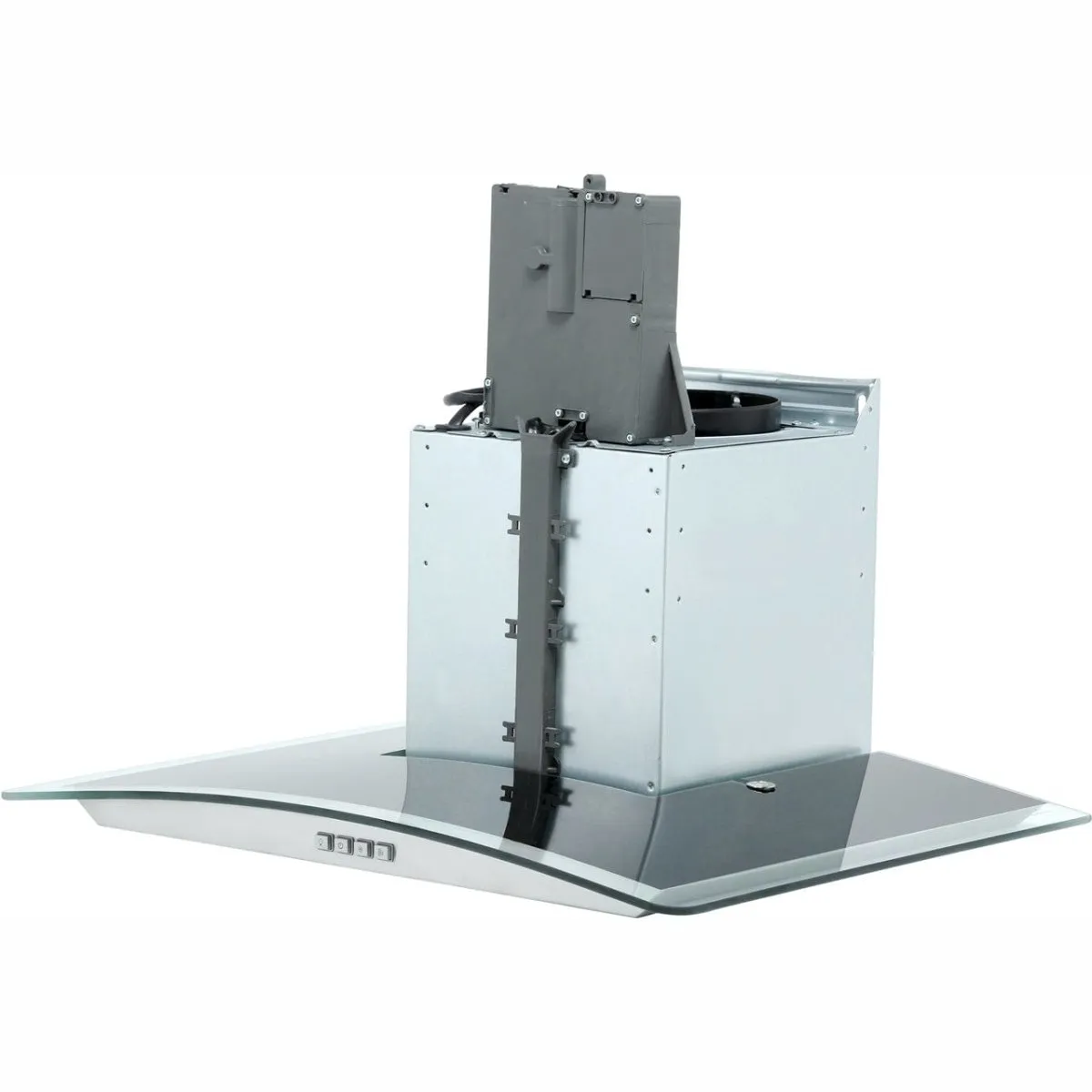 HOTPOINT PHGC64FLMX 60cm Cooker Hood With Curved Glass Canopy - Stainless Steel