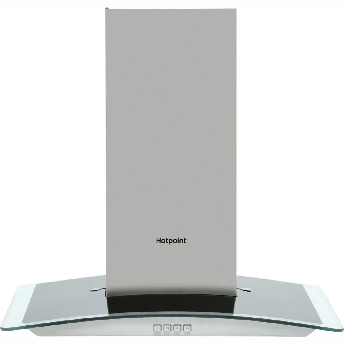 HOTPOINT PHGC64FLMX 60cm Cooker Hood With Curved Glass Canopy - Stainless Steel