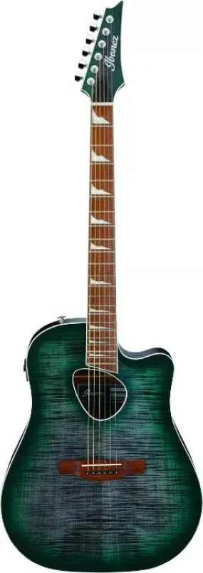 Ibanez ALT30FM Altstar Flamed-top Acoustic-electric Guitar (Emerald Doom Burst)