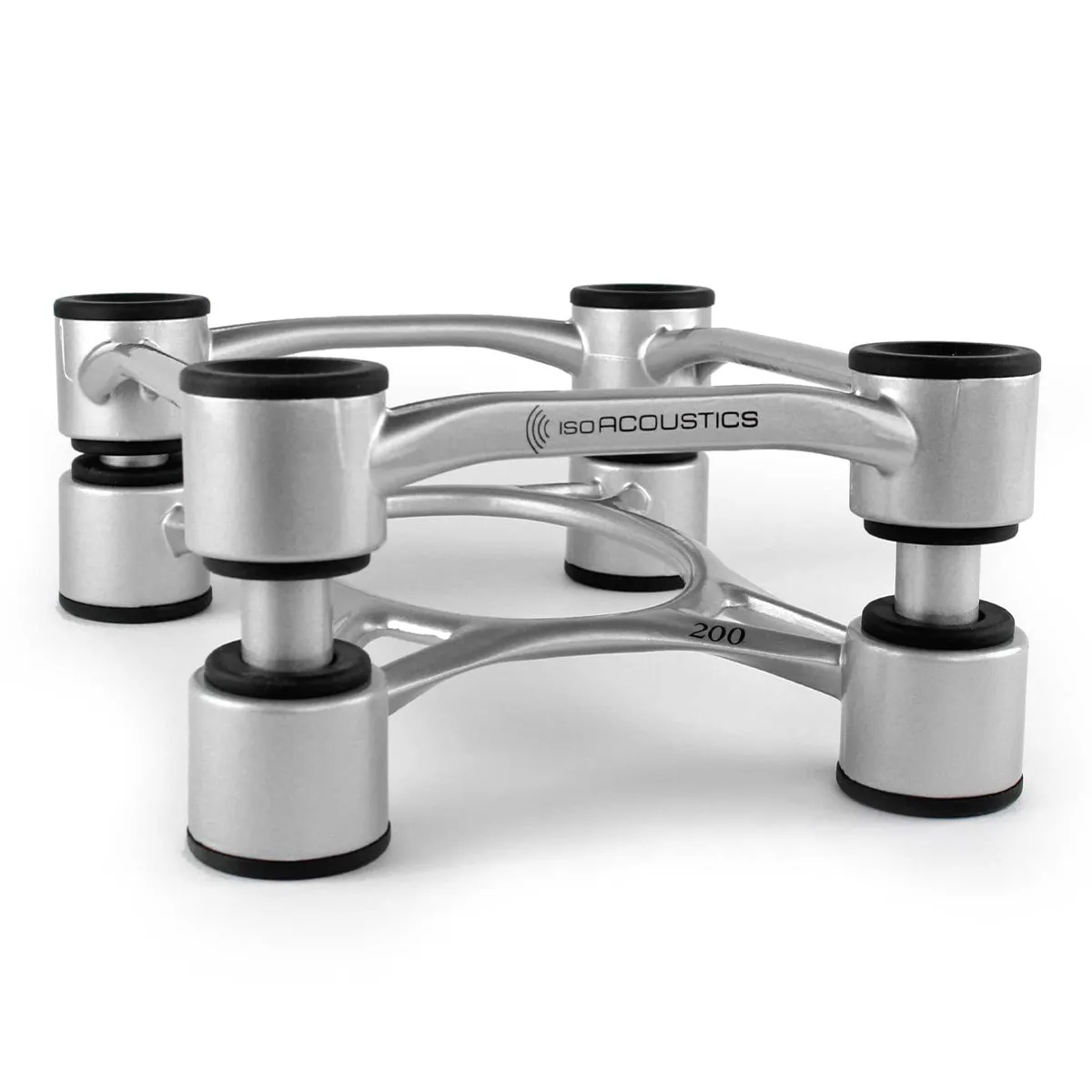 IsoAcoustics Aperta 200 Speaker Isolation Stand - Pair (Silver)