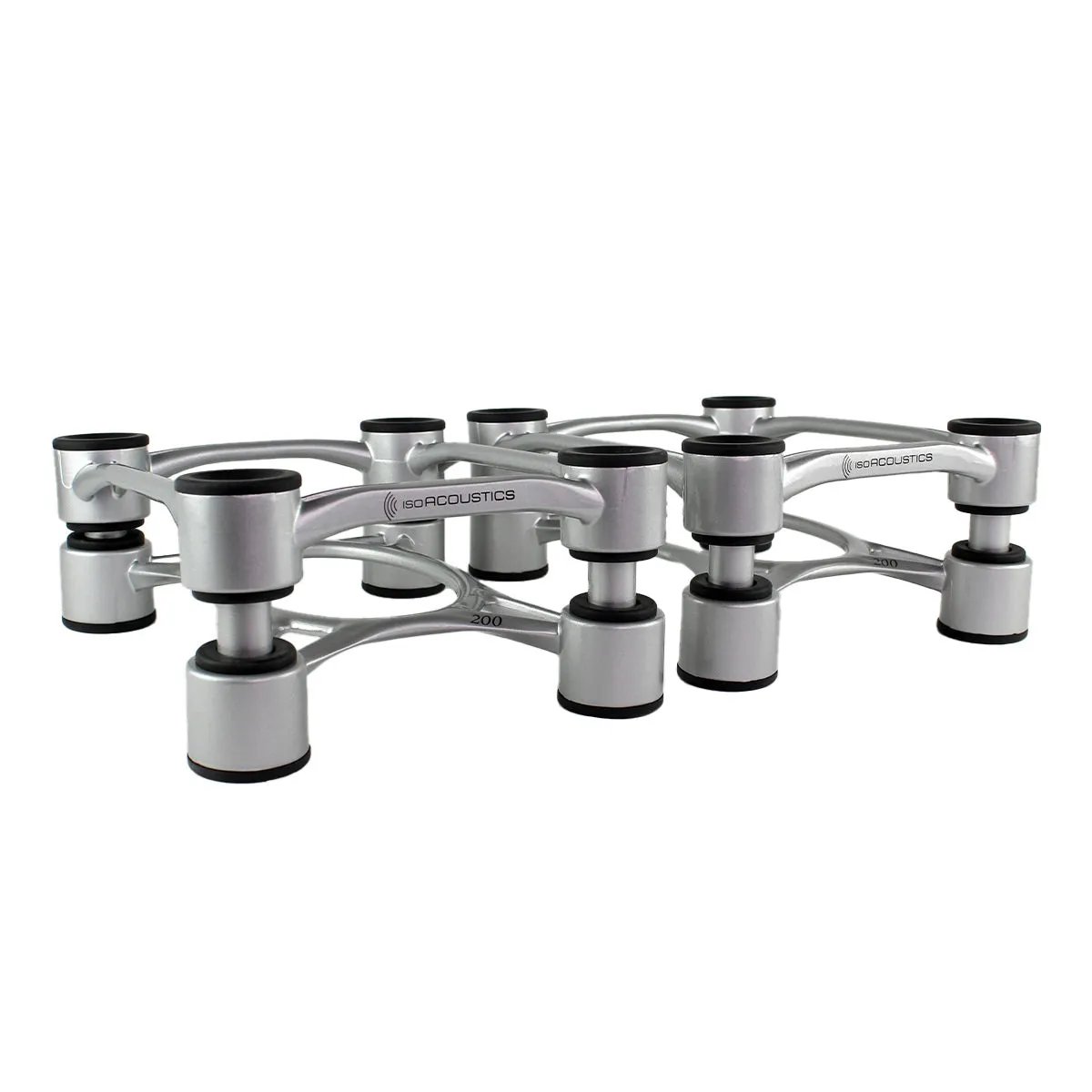 IsoAcoustics Aperta 200 Speaker Isolation Stand - Pair (Silver)