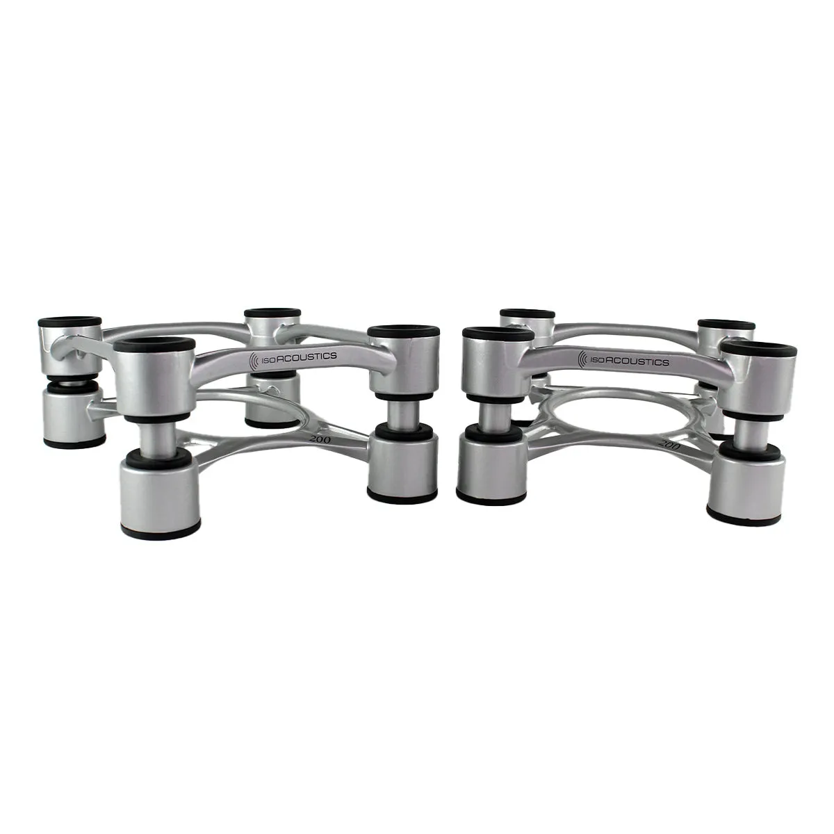 IsoAcoustics Aperta 200 Speaker Isolation Stand - Pair (Silver)
