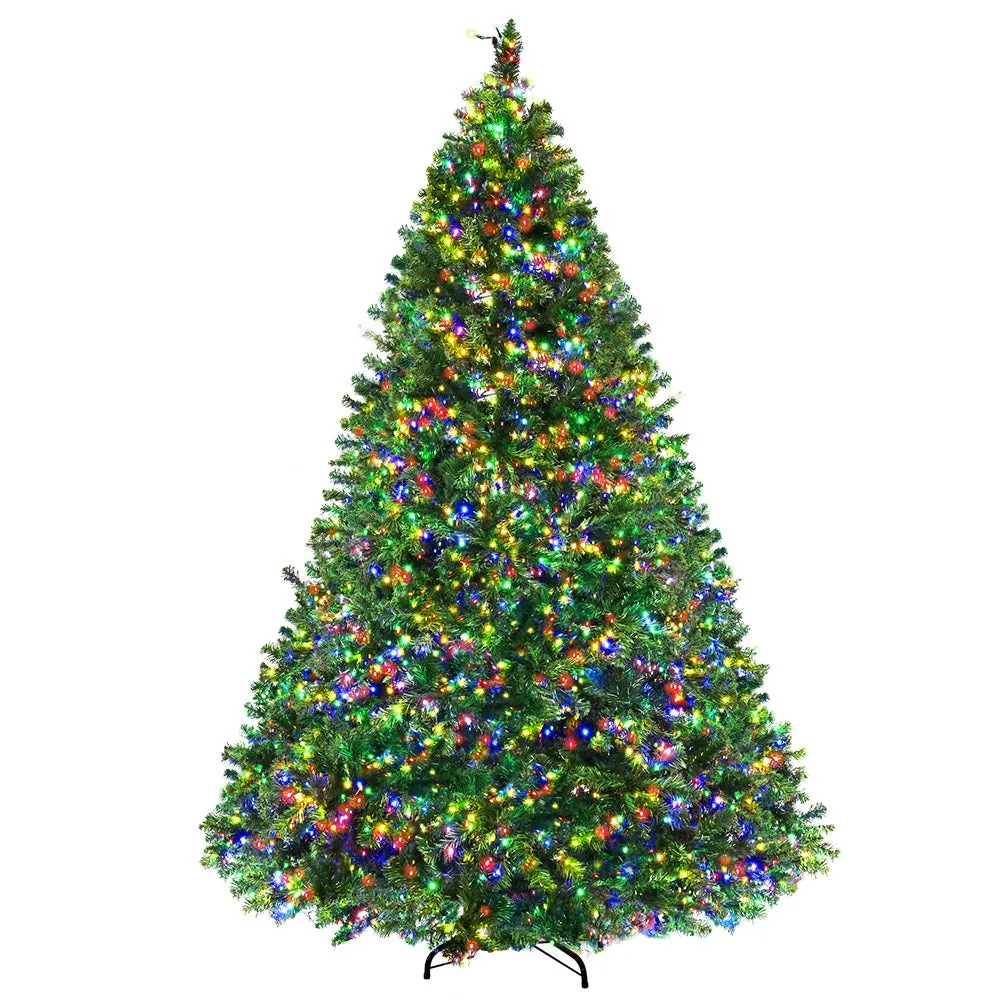 Jollys Christmas Tree 2.4M Xmas Tree with 3190 LED Lights Multi Colour