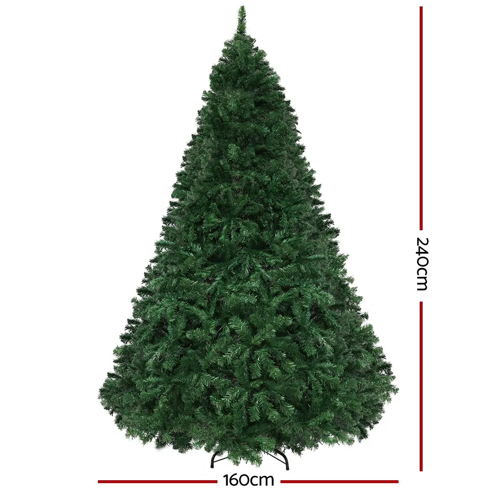 Jollys Christmas Tree 2.4M Xmas Tree with 3190 LED Lights Multi Colour