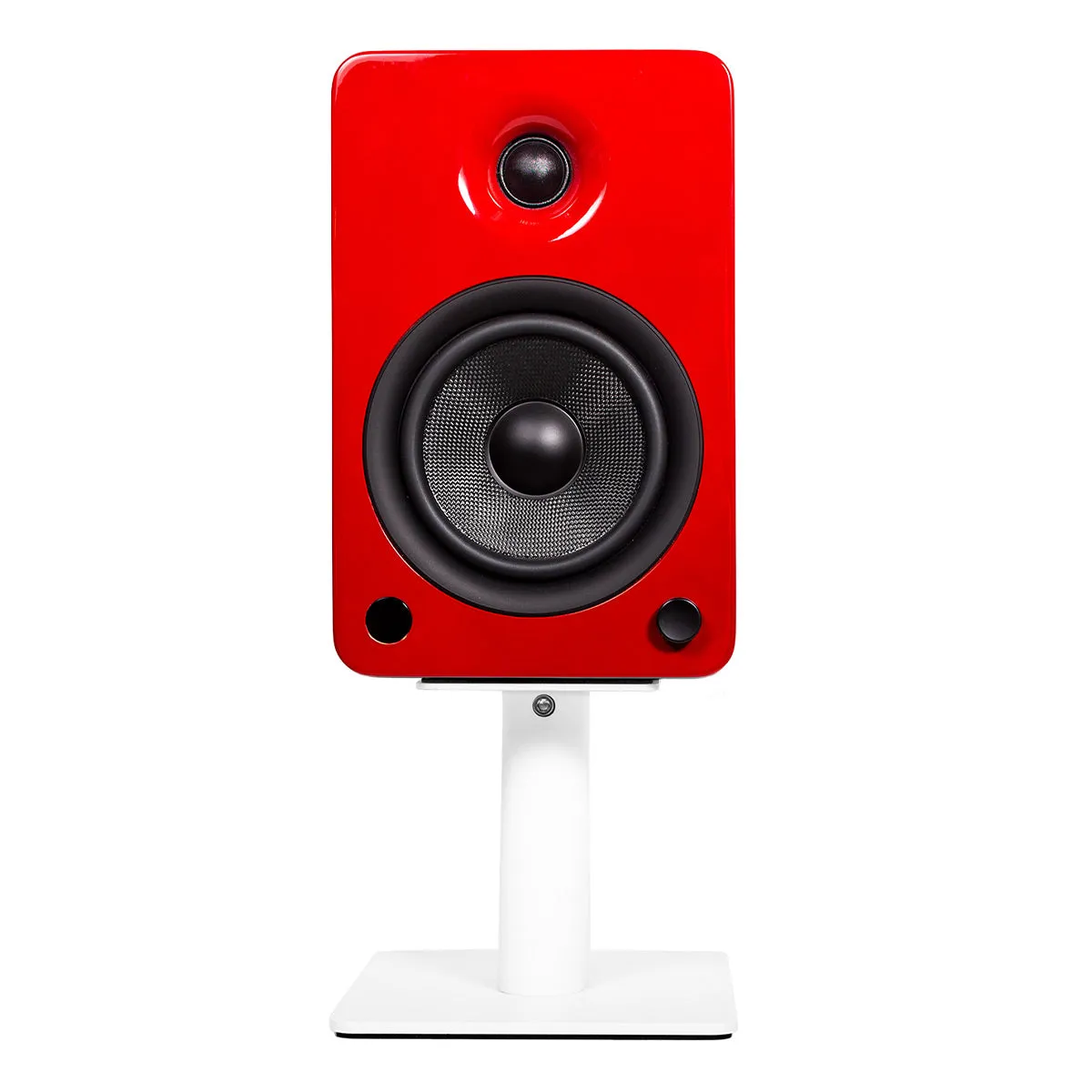 Kanto SP6HD 6" Universal Desktop Speaker Stands with Rotating Top Plates and Cable Management - Pair (White)