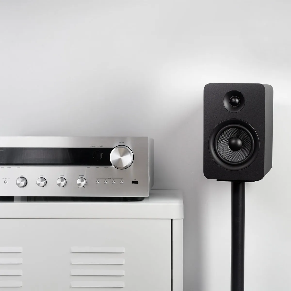 Kanto YUP6 Passive Bookshelf Speakers with 1" Silk Dome Tweeter and 5.25" Kevlar Woofer - Pair (Black)