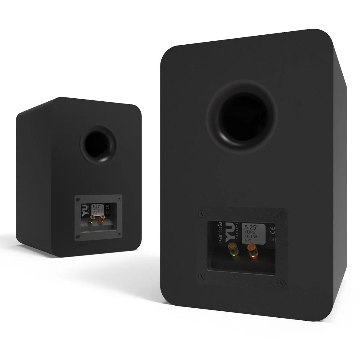 Kanto YUP6 Passive Bookshelf Speakers with 1" Silk Dome Tweeter and 5.25" Kevlar Woofer - Pair (Black)