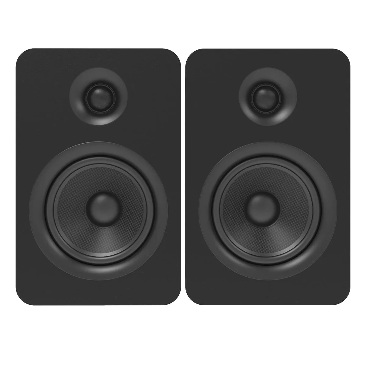 Kanto YUP6 Passive Bookshelf Speakers with 1" Silk Dome Tweeter and 5.25" Kevlar Woofer - Pair (Black)