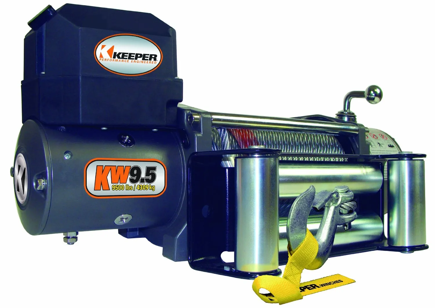 Keeper KW95122 Electric Winch With Remote, 100&#039;x21/64"