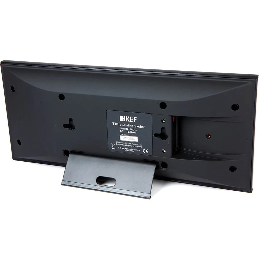 KEF T101C Black Thin Centre Speaker, Supplied With Desk Stand