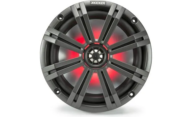 Kicker 45KM84L 8" Full-Range Marine Speakers With LED Lighting (Pair)