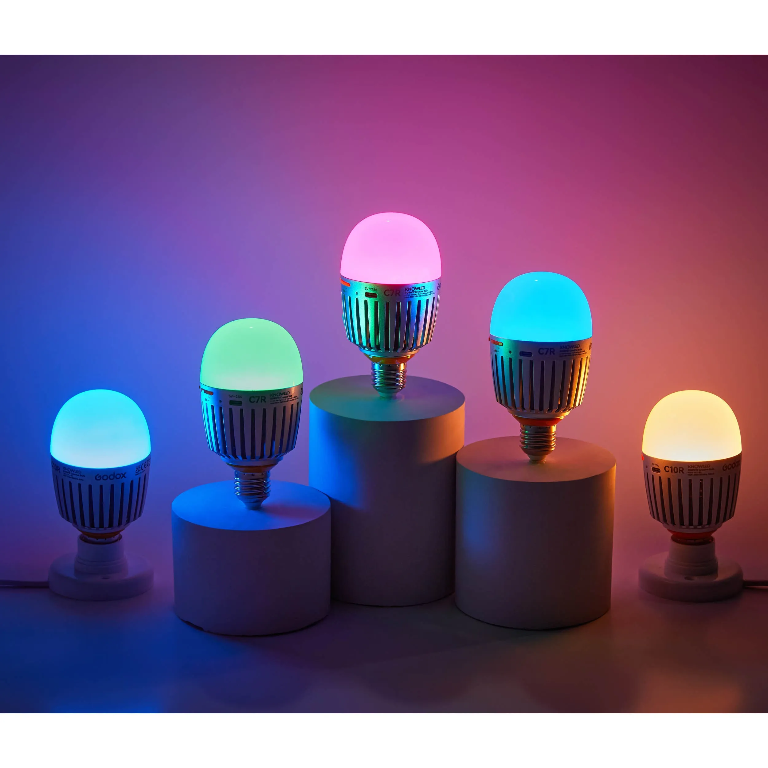 KNOWLED C10R E27 RGBWW Creative Practical Lighting Bulb