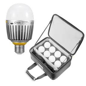 KNOWLED C10R K8 E27 RGBWW Creative Bulb 8-Light Kit for Practical Set Lighting
