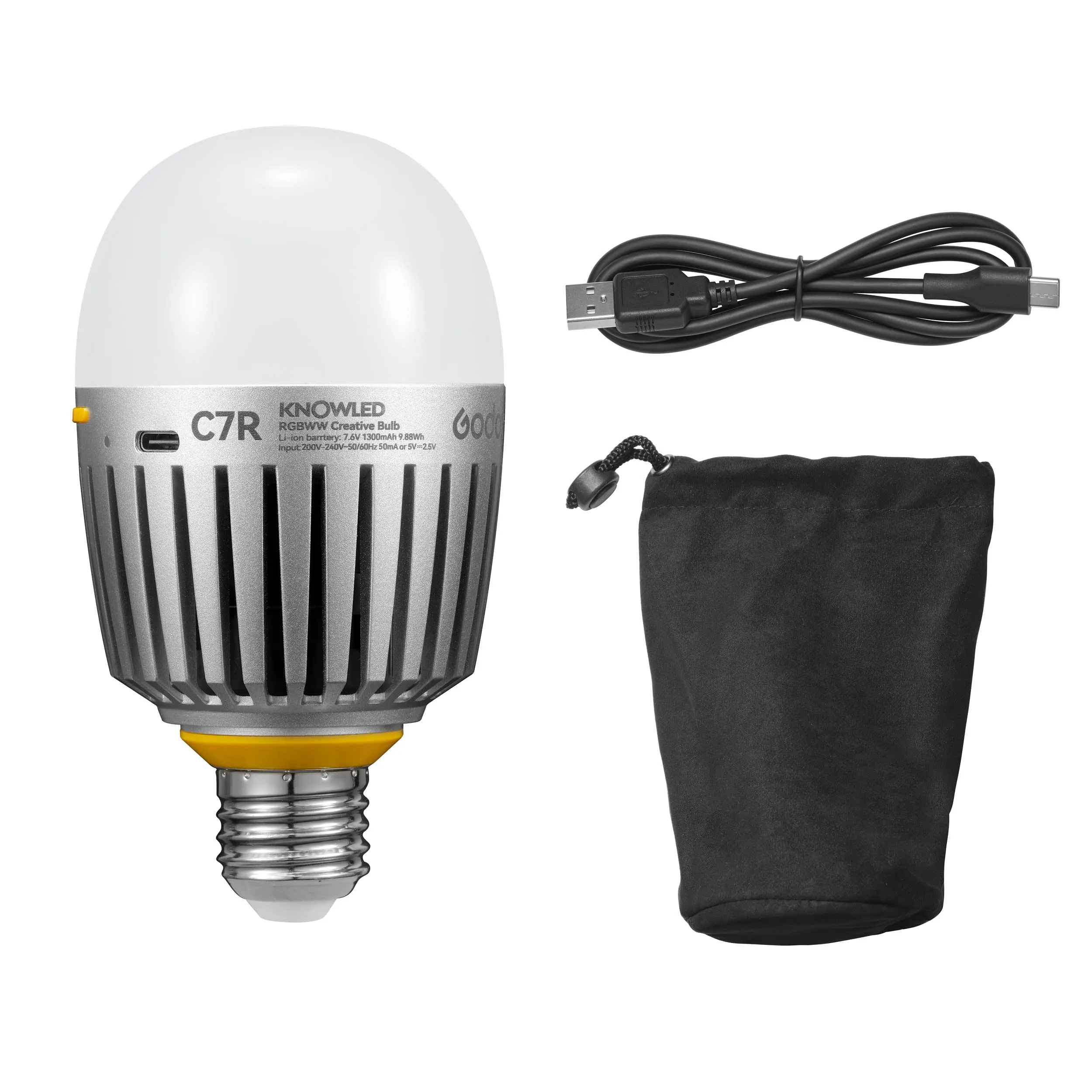 KNOWLED C7R E27 RGBWW Creative Bulb for Practical Set Lighting