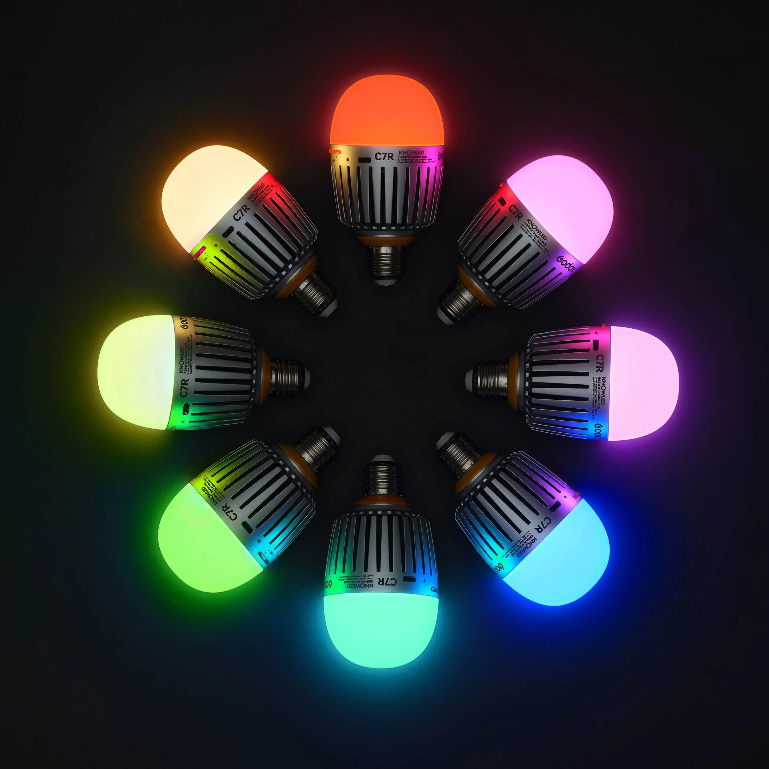 KNOWLED C7R E27 RGBWW Creative Bulb for Practical Set Lighting