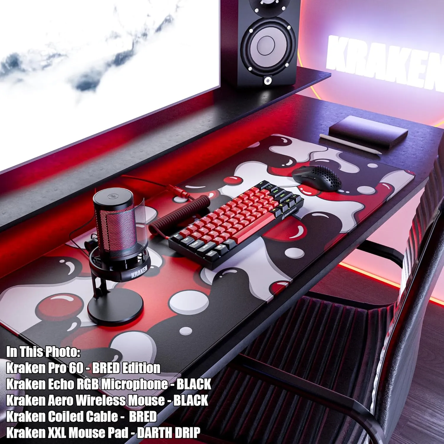 Kraken Echo - RGB Streaming & Gaming Microphone - BLACKOUT