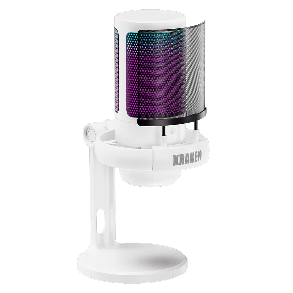 Kraken Echo - RGB Streaming & Gaming Microphone - WHITEOUT