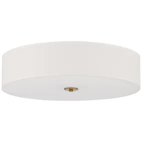 LED Flush Mount Ceiling Light, 34W, 120V, Antique Brushed Brass Finish, Mid Town Collection