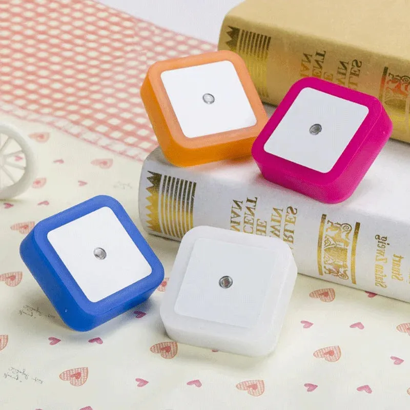 LED Night Light Mini Square Light Control Sensor Night Lamp-  Has EU/US Plug needs travel adapter plug for Nz/Oz.