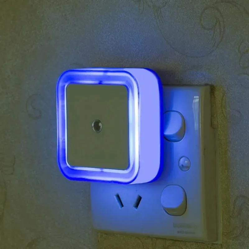 LED Night Light Mini Square Light Control Sensor Night Lamp-  Has EU/US Plug needs travel adapter plug for Nz/Oz.