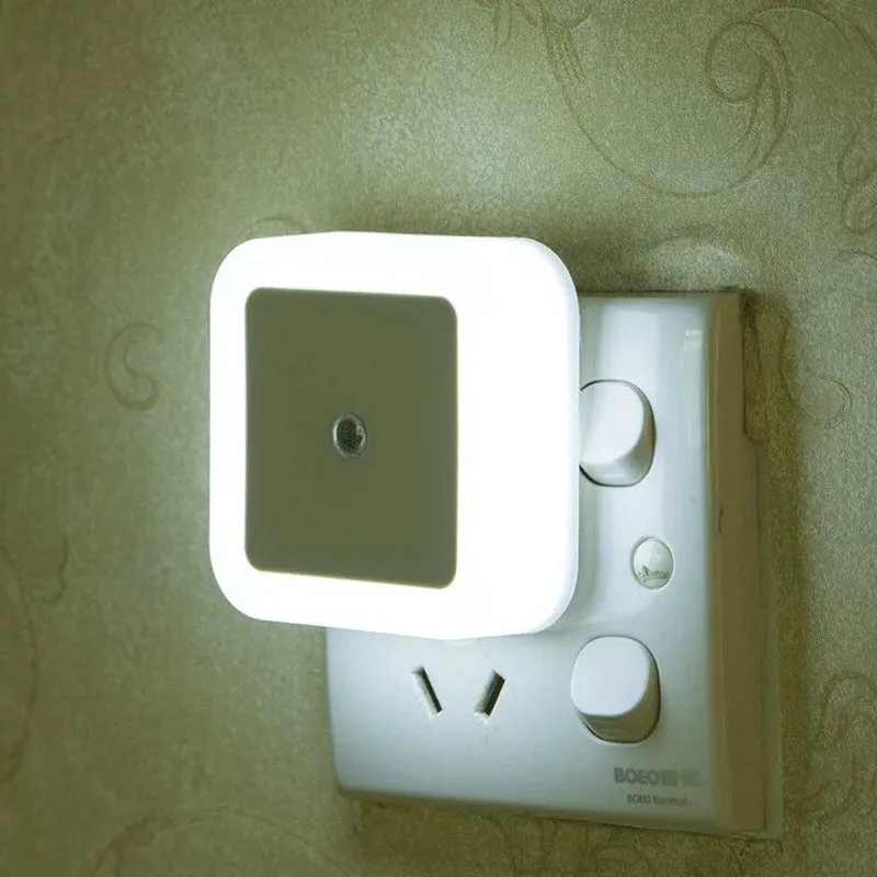LED Night Light Mini Square Light Control Sensor Night Lamp-  Has EU/US Plug needs travel adapter plug for Nz/Oz.