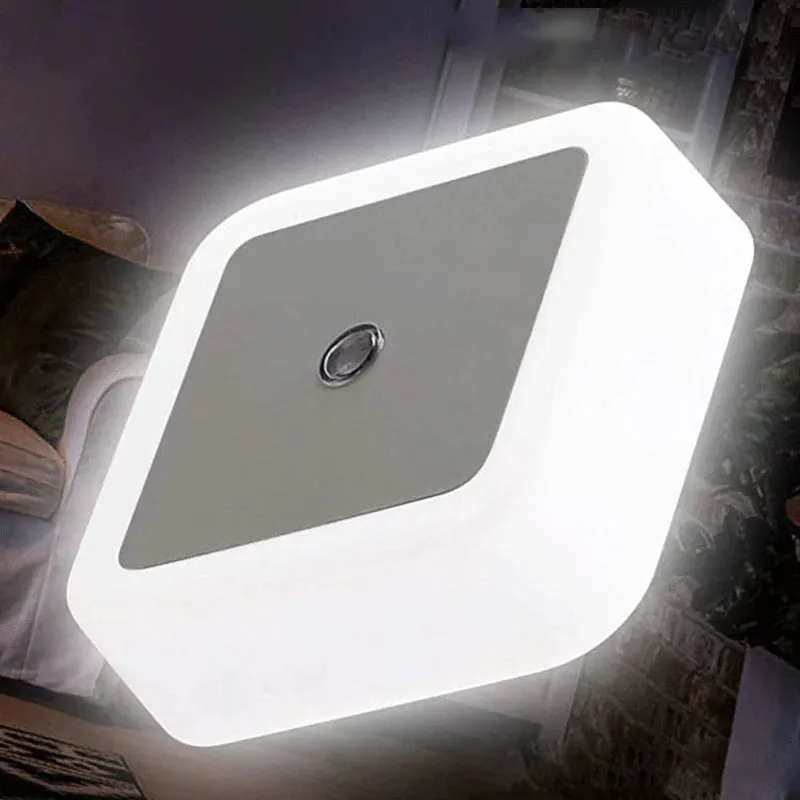 LED Night Light Mini Square Light Control Sensor Night Lamp-  Has EU/US Plug needs travel adapter plug for Nz/Oz.