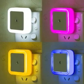 LED Night Light Mini Square Light Control Sensor Night Lamp-  Has EU/US Plug needs travel adapter plug for Nz/Oz.