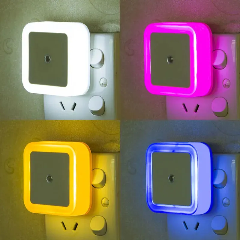 LED Night Light Mini Square Light Control Sensor Night Lamp-  Has EU/US Plug needs travel adapter plug for Nz/Oz.