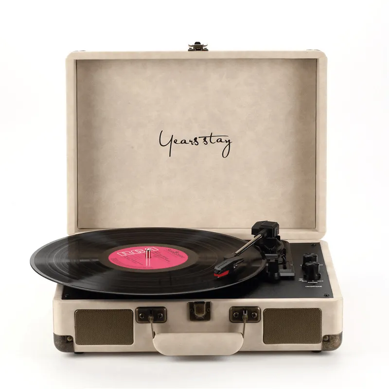 LEORY Vinyl Turntable Record Player LP Disc Bluetooth Gramophone Speaker Phonograph UK Plug