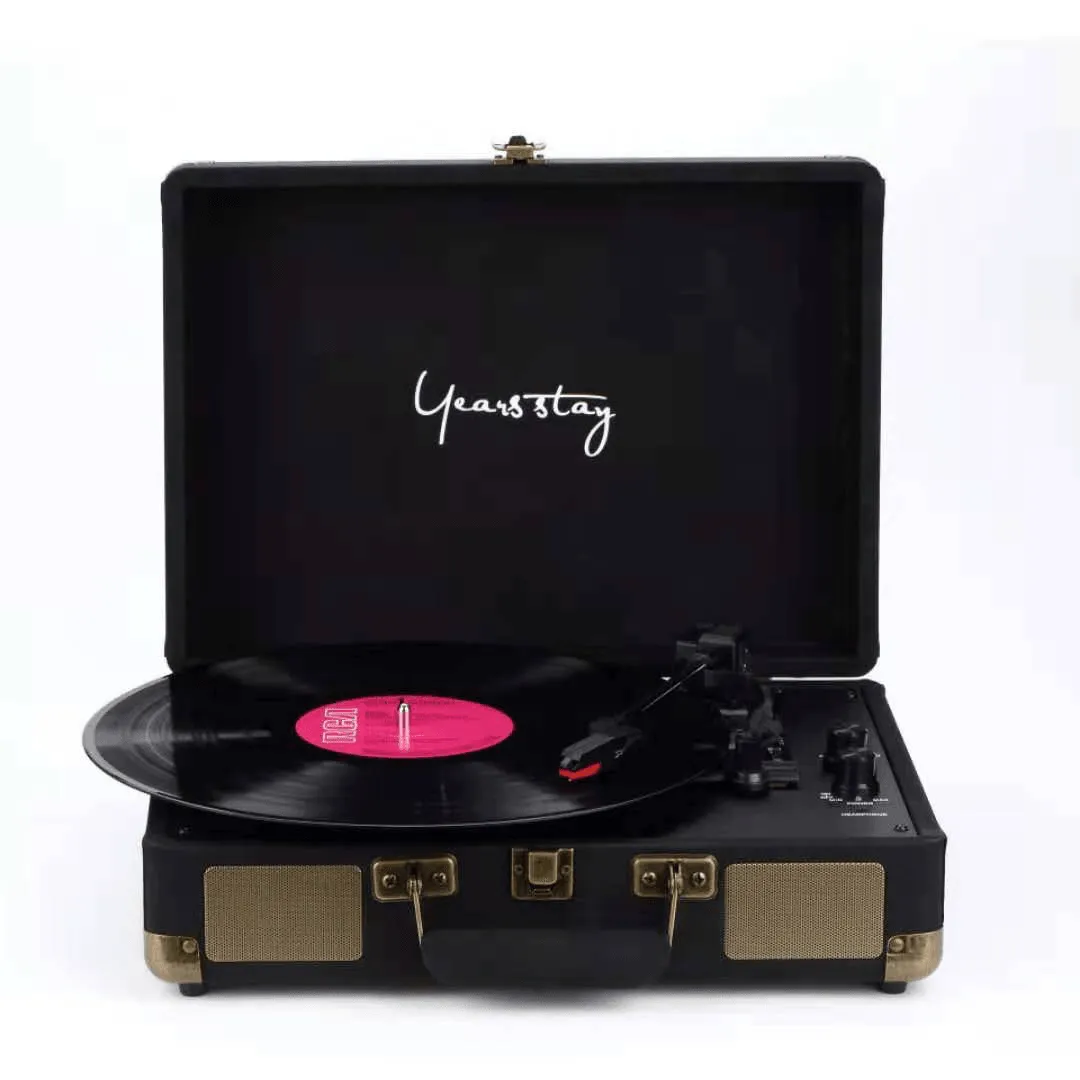LEORY Vinyl Turntable Record Player LP Disc Bluetooth Gramophone Speaker Phonograph UK Plug