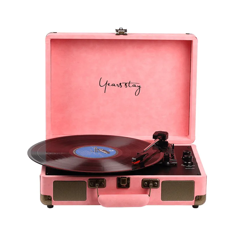 LEORY Vinyl Turntable Record Player LP Disc Bluetooth Gramophone Speaker Phonograph UK Plug