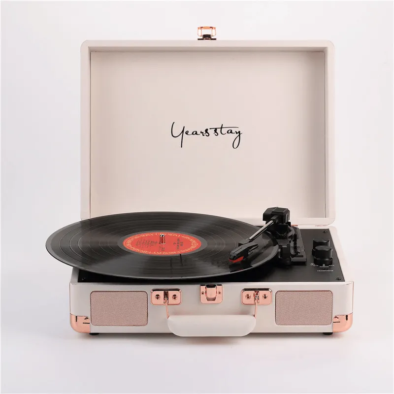 LEORY Vinyl Turntable Record Player LP Disc Bluetooth Gramophone Speaker Phonograph UK Plug