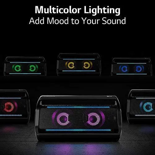 LG PK7 XBOOM Go Water-Resistant Wireless Bluetooth Party Speaker with Up To 22 Hours Playback - Black