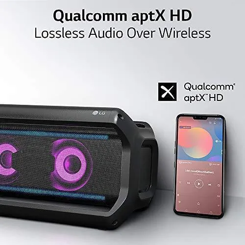 LG PK7 XBOOM Go Water-Resistant Wireless Bluetooth Party Speaker with Up To 22 Hours Playback - Black