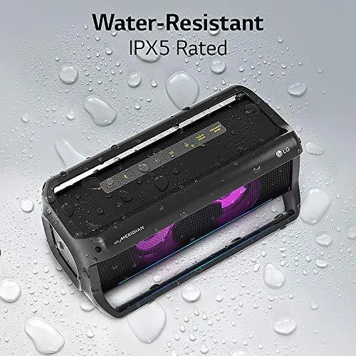 LG PK7 XBOOM Go Water-Resistant Wireless Bluetooth Party Speaker with Up To 22 Hours Playback - Black