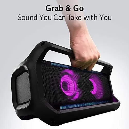 LG PK7 XBOOM Go Water-Resistant Wireless Bluetooth Party Speaker with Up To 22 Hours Playback - Black