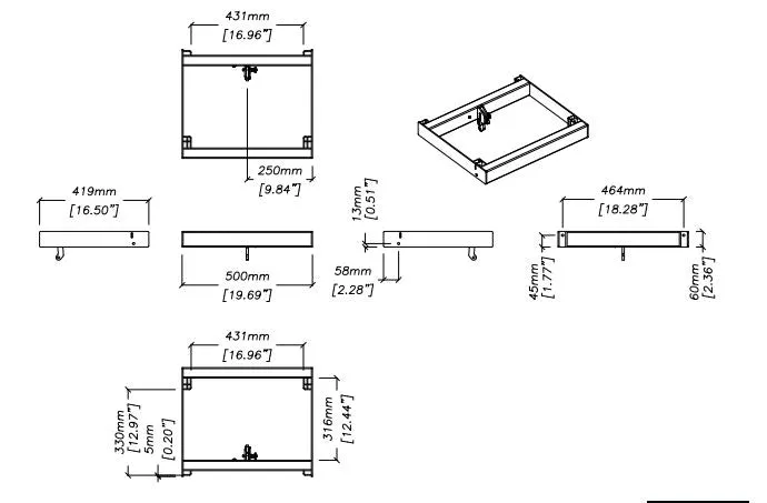 Martin Audio Transition Frame with Flying Fins for Speakers | ASF20055